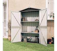 NITCA Casetta da Giardino con Scaffali in Acciaio Zincato, Capanno da Giardino con Prese d'Aria, Casetta Attrezzi Giardino, Antracite 116x45x175 cm
