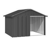 NITCA Casetta per Cani,Canile da Esterno,Box da Giardino Recinzione per Cani Gabbia,Box Cane Metallo Esterno,Gabbia per Cani Grandi,in Acciaio Zincato, 116.5 x 103 x 81.5 cm Antracite