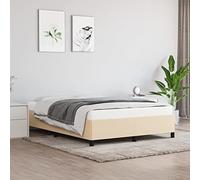 NITCA Giroletto Matrimoniale/Giroletto Singolo, Letto Matrimoniale/Letto Una Piazza, Struttura Letto Matrimoniale/Letto Singolo, Giroletto Crema 140x190 cm in Tessuto