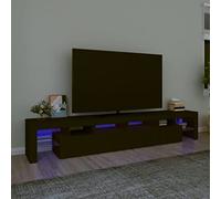 NITCA Mobile Porta TV con Luci LED, Mobile Televisore Moderno, Mobiletto TV, Mobile TV Soggiorno in Legno #1, Nero 230x36.5x40 cm