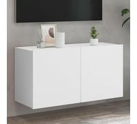 NITCA Mobile TV a Parete,Mobile TV Pnesile,Mobile TV da Muro Moderno,Mobile TV Sospeso,Moderno Mobili Mobile TV Sospeso Mobiletto TV, Bianco 80x30x41 cm