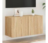 NITCA Mobile TV a Parete,Mobile TV Pnesile,Mobile TV da Muro Moderno,Mobile TV Sospeso,Moderno Mobili Mobile TV Sospeso Mobiletto TV, Rovere Sonoma 80x30x41 cm