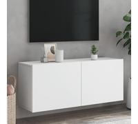 NITCA Mobile TV a Parete Moderno, Sospeso Pnesile da Muro, Mobiletto Bianco 100x30x41 cm