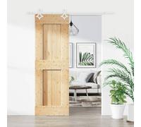 NITCA Porta Scorrevole in Legno con Set Hardware, Porta del Granaio, Porta Scorrevole Esterno e Interno, Porta Scorrevole da Letto, Cucina, Fienile, Garage e così, Bianco 70x210 cm Tipo 3