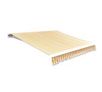 NITCA Tessuto di Ricambio per Tenda da Sole, Tendone Parasole in Tela, Tela da Sole per Balcone, Patio, Terrazzo, Esterno, Giardino, Arancione e Bianco 350x250 cm