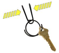 NITE Ize Anello portachiavi KSQR-01-R6 SqueezeRing Easy Load Key Clip Nero 1