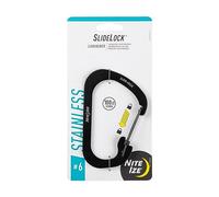 Nite Ize CSL6-01-R6 SlideLock Moschettone, 6, Nero