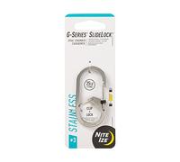 Nite Ize G-Series SlideLock Moschettone a doppia camera in acciaio inox #3, argento