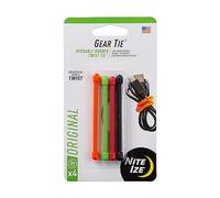 Nite Ize, Gear Tie - legaccio per cavo, 4 pz, Assorted Colors, 3" - 4-Pack