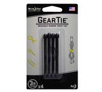 Nite Ize, Gear Tie - legaccio per cavo, 4 pz., Nero, 3" - 4-Pack