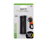 Nite Ize, Gear Tie - legaccio per cavo, 4 pz., Nero, 3" - 4-Pack