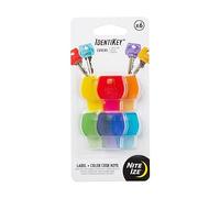 Nite Ize IdentiKey - Confezione da 6 custodie per chiavi identificative con codice colore, colori assortiti