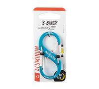 Nite Ize LSBA3-03-R6 S-Biner SlideLock Moschettone Dual Bloccaggio, Blu, Taglia #3