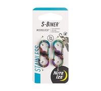 Nite Ize LSBM-07-2R3 S-Biner MicroLock in acciaio inox, confezione da 2 portachiavi con chiusura a moschettone, spettro