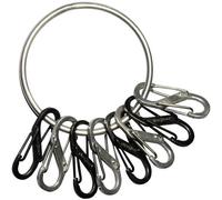 NITE Ize NI-BRG-M1-R3 Anello portachiavi BigRing 8 S-Biner Nero, Argento 1 pz.
