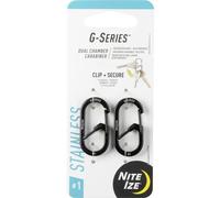 NITE Ize NI-GS1-01-2R6 Moschettone portachiavi Nero 2 pz.