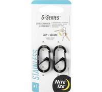 NITE Ize NI-GS1-01-2R6 Moschettone portachiavi Nero 2 pz.