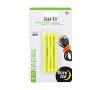 Nite Ize NI-GT3-4PK-33 Fascetta, Neon Giallo, 1 stück (4er Pack)