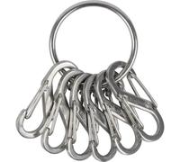 NITE Ize NI-KRGS-11-R3 Anello portachiavi KeyRing 6 S-Biner Argento 1 pz.