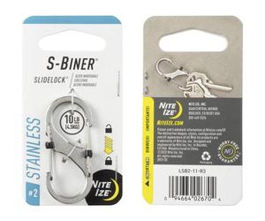 NITE Ize NI-LSB2-11-R3 Moschettone SideLock S-Biner 2 50 mm x 22 mm x 8 mm 1 p
