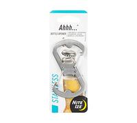 Nite Ize S-Biner Ahhh - Apribottiglie e moschettone, Argento (Stainless), Acciaio inossidabile