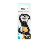 Nite Ize S-Biner Ahhh - Apribottiglie e moschettone, nero (nero), Nero