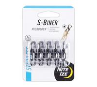 Nite Ize S-Biner MicroLock - Confezione da 5 scatole in acciaio inossidabile, colore: Nero