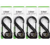 Nite Ize s-biner Plastic # 4 Tactical Black dual-gated Carabiner (4-pack)