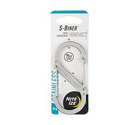 Nite Ize S-Biner Size 5 SB4-03-11 Nite IZE, Moschettone antifurto a S in Acciaio, Grigio (-Stainless)