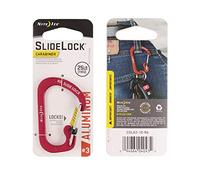 Nite Ize S-Biner SlideLock - Moschettone con chiusura a moschettone, in alluminio, rosso, 1 pezzo (confezione da 1)