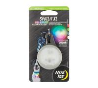 Nite Ize SpotLit XL - Luce LED ricaricabile a moschettone con Disc-O Select, luce portachiavi che cambia colore