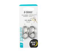 NIte Ize Unisex - G-Series Dual Chamber Carabiner, colore argento, misura 1
