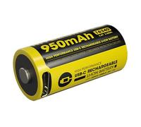 NITECORE NL169R Usb-C Ricaricabile 16340 LI-ION Batteria 950 MAH 3.6V 3.42Wh