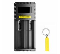 Nitecore Ci2 - Caricabatterie rapido USB-C QC/PD, doppio slot per Li-Ion/Ni-MH/Ni-Cd/IMR 14500 16340 18350 18650 20700 21700 AA AAA con etichetta NITECORE