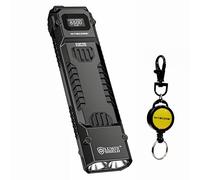 Nitecore EDC29 - Torcia EDC ultra sottile ad alte prestazioni, 6500 lumen, con portachiavi retrattile, colore: Nero