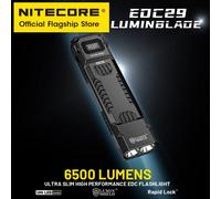 NITECORE EDC29 Utra Slim EDC Flashlight 6500 lumen USB-C Luce tattica ricaricabile Troch Batteria agli ioni di litio incorporata da 2500 mAh
