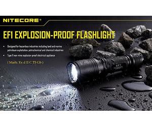 NiteCore EF1 LED EXD Torcia a prova di esplosione - Torcia nera