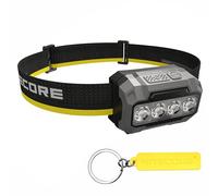 Nitecore HA23 UHE 600 Lumen MCT Lampada frontale da esterno multipla temperatura del colore, leggera, con batteria AAA (Nero)