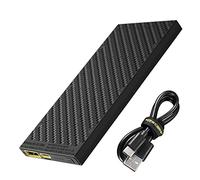 Nitecore NB10000 GEN II - Power Bank ultra sottile da 10000 mAh a ricarica rapida, con due uscite USB e USB-C e cavi per telefoni, torce e fari LifeMods