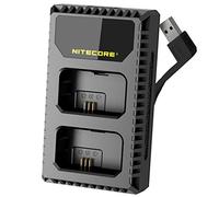 NITECORE nitusn1 caricabatterie doppio con schermo LCD per Sony batteria NP-FW50 Nero