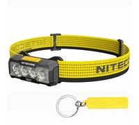 Nitecore NU27 600 Lumen - Torcia frontale ricaricabile USB-C ultra leggera per esterni, con diverse temperature di colore, colore: nero