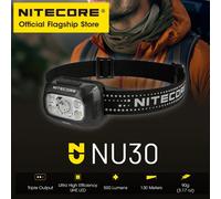 NITECORE NU30 USB-C faro ricaricabile 500 lumen faro a LED leggero luce da lavoro batteria integrata da 1500mAh per la corsa