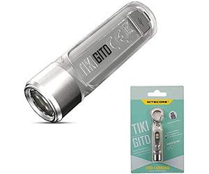 Nitecore TIKI GITD | Mini Torcia LED 300 Lumen | Mini Torcia Led Ricaricabile Fosforescente | Torcia Portachiavi Impermeabile