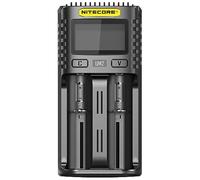 Nitecore UM2 - Caricatore Universale UMS2, 1500 mA, USB, Unisex, Nero, 152 x 73 x 40 cm