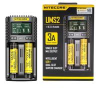 NITECORE UMS2 Intelligent USB Superbo Caricabatterie Batteria Ricaricabile Ioni