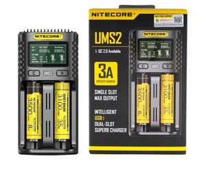NITECORE UMS2 Intelligent USB Superbo Caricabatterie Batteria Ricaricabile Ioni