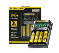 NITECORE UMS4 Caricatore USB Smart 4 Slot LCD QC 2.0 Li-ion NiMH