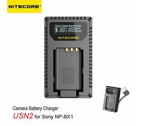 NITECORE USN2 per Sony batteria NP-BX1 caricabatterie doppio con schermo LCD