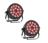 Nitehop 2PCS RGBW Faretto Par LED, 18x10W LED Luci da Palco DMX4/8CH Luce di Scena con Automatica/Suono Attivato, Luce da Discoteca per Feste Club DJ Matrimoni Spettacolo Halloween Natale