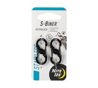 Nite-ize Gancio doppio S S-Biner microlock, Nero, 1.38 x 0.57 x 0.28 pollici, Confezione da 2 pezzi)